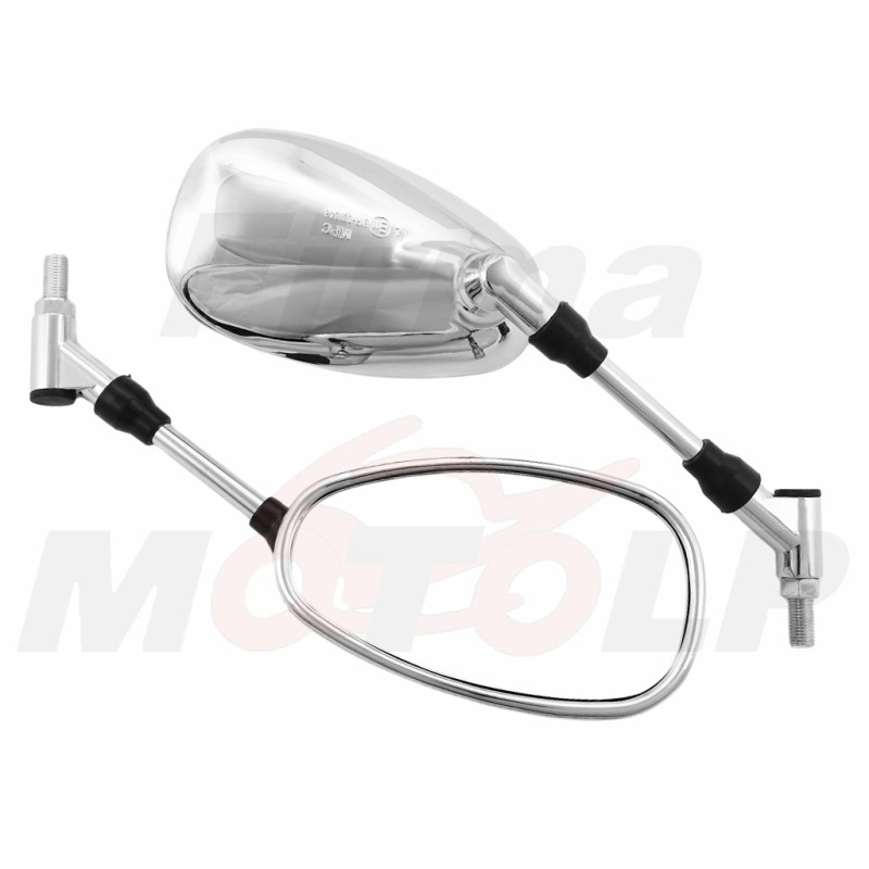 LUSTRA LUSTERKA CHROMOWANE M10 YAMAHA XVS 1600 1700 WARRIOR SILVERADO HOMOLOGACJA E11