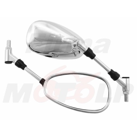 LUSTRA LUSTERKA CHROMOWANE M10 YAMAHA XVS 1600 1700 WARRIOR SILVERADO HOMOLOGACJA E11