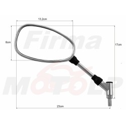 LUSTRA LUSTERKA CHROMOWANE M10 YAMAHA XVS 1600 1700 WARRIOR SILVERADO HOMOLOGACJA E11