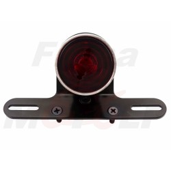 TYLNA LAMPA TYŁ UNIWERSALNA NA BŁOTNIK CZARNY POŁYSK Z UCHWYTEM TABLICY 12V 23/8W