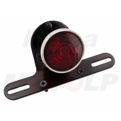 TYLNA LAMPA TYŁ UNIWERSALNA NA BŁOTNIK CZARNY POŁYSK Z UCHWYTEM TABLICY 12V 23/8W