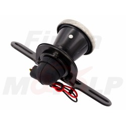 TYLNA LAMPA TYŁ UNIWERSALNA NA BŁOTNIK CZARNY POŁYSK Z UCHWYTEM TABLICY 12V 23/8W