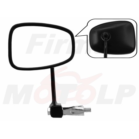 LUSTRO LUSTERKO CZARNY MAT METALOWE DO MONTAŻU W KIEROWNICY O ŚREDNICY 18MM