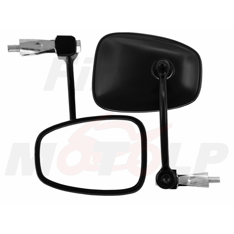 LUSTRA LUSTERKA CZARNY MAT METALOWE DO MONTAŻU W / DO KIEROWNICY - 22MM