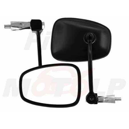 LUSTRA LUSTERKA CZARNY MAT METALOWE DO MONTAŻU W / DO KIEROWNICY - 22MM