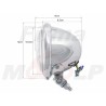 PRZEDNIE LAMPY PRZÓD REFLEKTORY LIGHTBARY 4,5 CALA CHROM METAL HOMOLOGACJA E4 - halogenowe drogowe