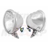 PRZEDNIE LAMPY PRZÓD REFLEKTORY LIGHTBARY 4,5 CALA CHROM METAL HOMOLOGACJA E4 - halogenowe drogowe