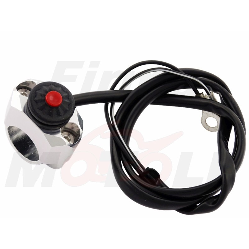 PRZEŁĄCZNIK WŁĄCZNIK MONOSTABILNY KLAKSONU OSTRZEGAWCZY CHWILOWY METAL NA KIEROWNICĘ 22MM