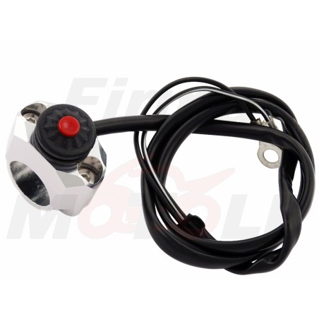 PRZEŁĄCZNIK WŁĄCZNIK MONOSTABILNY KLAKSONU OSTRZEGAWCZY CHWILOWY METAL NA KIEROWNICĘ 22MM