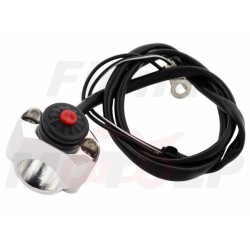 PRZEŁĄCZNIK WŁĄCZNIK MONOSTABILNY KLAKSONU OSTRZEGAWCZY CHWILOWY METAL NA KIEROWNICĘ 22MM