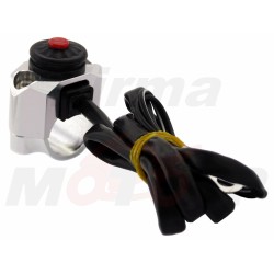 PRZEŁĄCZNIK WŁĄCZNIK MONOSTABILNY KLAKSONU OSTRZEGAWCZY CHWILOWY METAL NA KIEROWNICĘ 22MM