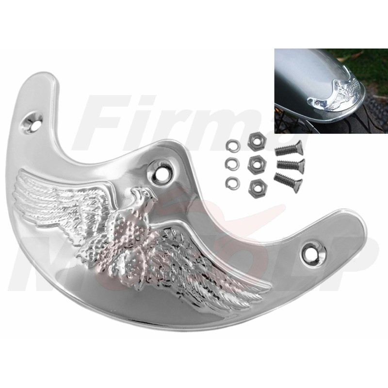 DASZEK LAMPY BŁOTNIKA NA LAMPĘ BŁOTNIK LIGHTBAR 4,5 CALA 4,5` CHROM METAL ZDOBIONY ORZEŁKIEM