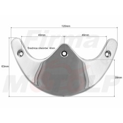 DASZEK LAMPY BŁOTNIKA NA LAMPĘ BŁOTNIK LIGHTBAR 4,5 CALA 4,5` CHROM METAL