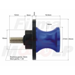 CRASH PADY SLIDERY ROLKI TYLNEGO WAHACZA TYŁ YAMAHA YZF 600 R6 YZF 1000 R1 R6S