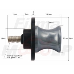 CRASH PADY SLIDERY ROLKI TYLNEGO WAHACZA TYŁ YAMAHA YZF 600 R6 YZF 1000 R1 R6S