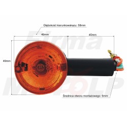 MIGACZE KIERUNKOWSKAZY KIERUNKI UNIWERSALNE CZARNE 12V 10W HOMOLOGACJA E11