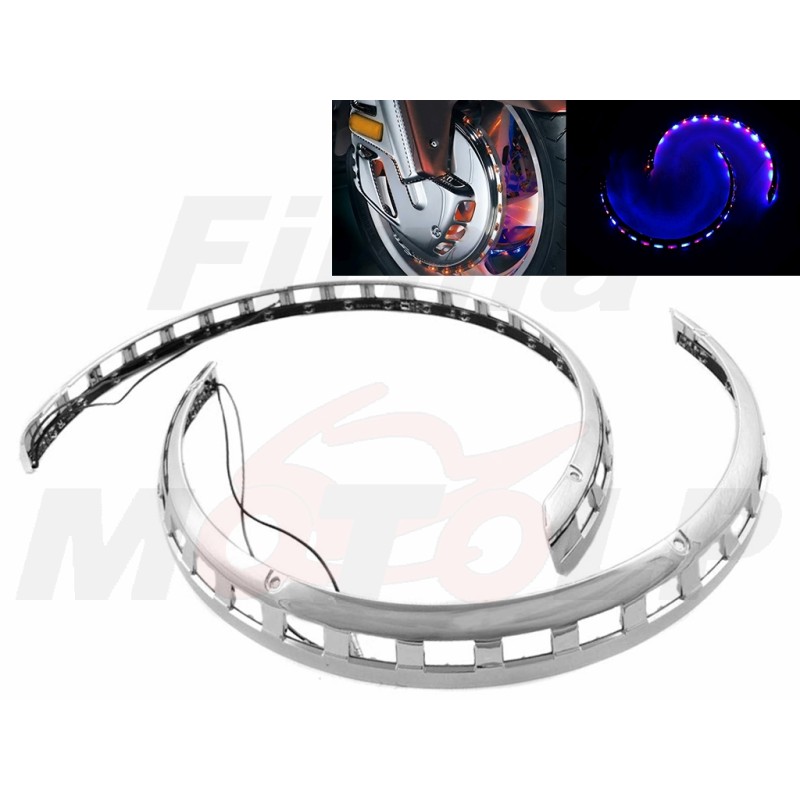 LEDOWE PODŚWIETLENIE TARCZY HAMULCOWEJ KOŁA LED LEDOWY CHROMOWANY AKCENT HONDA GL 1800 GOLD WING