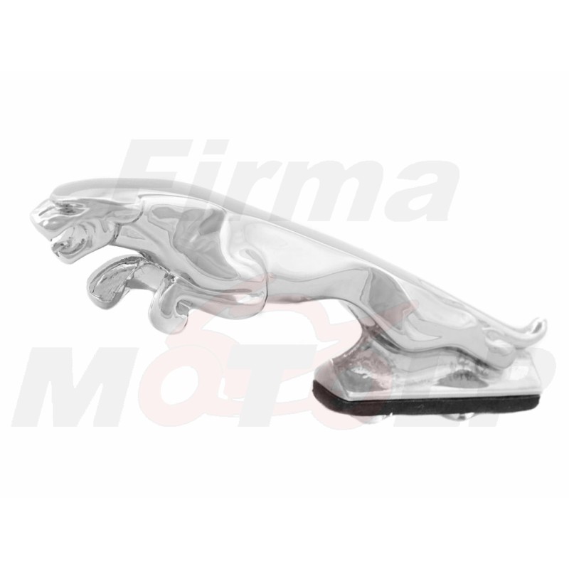 JAGUAR / PANTERA - CHROMOWANA METALOWA OZDOBA STATUETKA ORNAMENT AKCENT