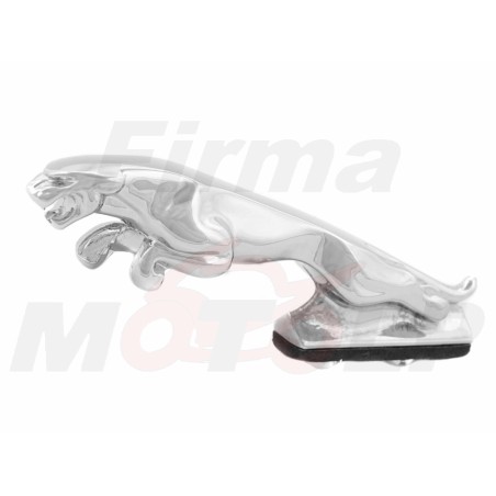 JAGUAR / PANTERA - CHROMOWANA METALOWA OZDOBA STATUETKA ORNAMENT AKCENT