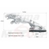 CHROMOWANY METALOWY ORNAMENT NA BŁOTNIK JAGUAR / PANTERA CHOPPER DRAG CRUISER KLASYK