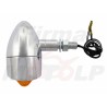 MIGACZE KIERUNKOWSKAZY KIERUNKI METALOWE CHROMOWANE Z DASZKIEM 12V 23W GWINT M10