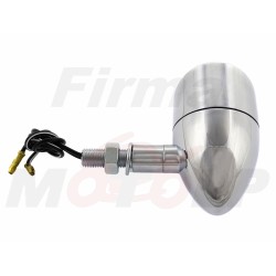 MIGACZE KIERUNKOWSKAZY KIERUNKI METALOWE CHROMOWANE Z DASZKIEM 12V 23W GWINT M10