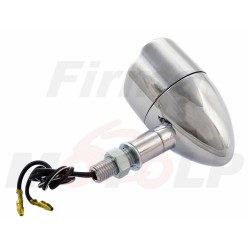 MIGACZE KIERUNKOWSKAZY KIERUNKI METALOWE CHROMOWANE Z DASZKIEM 12V 23W GWINT M10