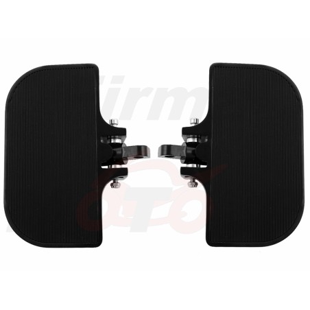 CZARNE METALOWE PODNÓŻKI PODESTY PODŁOGI HARLEY HD H-D CHOPPER DRAG KLASYK CRUISER