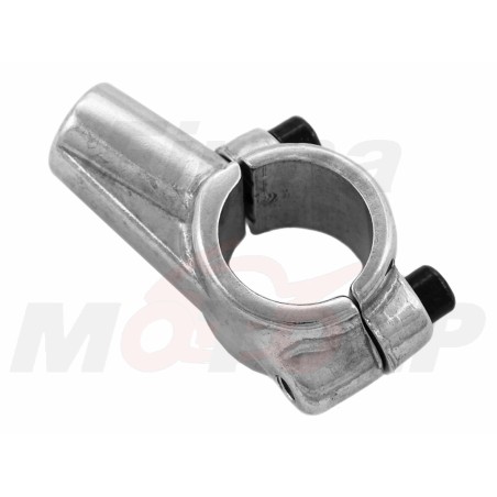 SREBRNY METALOWY UCHWYT MOCOWANIE LUSTERKA M8 8MM NA KIEROWNICĘ 22MM