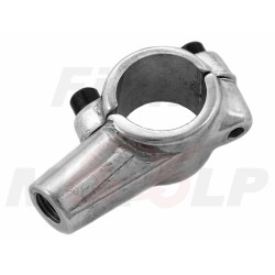 SREBRNY METALOWY UCHWYT MOCOWANIE LUSTERKA M8 8MM NA KIEROWNICĘ 22MM