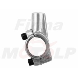 SREBRNY METALOWY UCHWYT MOCOWANIE LUSTERKA M8 8MM NA KIEROWNICĘ 22MM