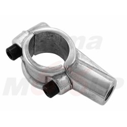 SREBRNY METALOWY UCHWYT MOCOWANIE LUSTERKA M8 8MM NA KIEROWNICĘ 22MM