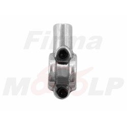SREBRNY METALOWY UCHWYT MOCOWANIE LUSTERKA M8 8MM NA KIEROWNICĘ 22MM