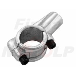 SREBRNY METALOWY UCHWYT MOCOWANIE LUSTERKA M8 8MM NA KIEROWNICĘ 22MM