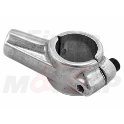 SREBRNY METALOWY UCHWYT MOCOWANIE LUSTERKA M8 8MM NA KIEROWNICĘ 22MM