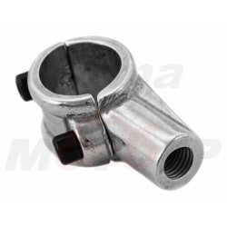 SREBRNY METALOWY UCHWYT MOCOWANIE LUSTERKA M8 8MM NA KIEROWNICĘ 22MM