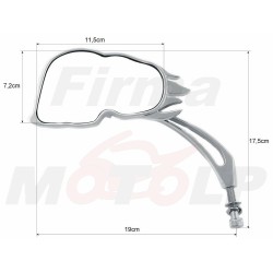 LUSTRA LUSTERKA METALOWE CHROMOWANE CZACHA CZASZKA HARLEY DAVIDSON HD H-D 8MM