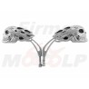 LUSTRA LUSTERKA METALOWE CHROMOWANE CZACHA CZASZKA HARLEY DAVIDSON HD H-D 8MM