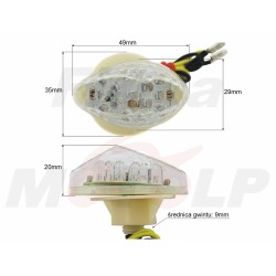 KIERUNKOWSKAZY KIERUNKI LED LEDOWE 12V HONDA CBR F3 PC31 F4 600 929 SC44 954 SC50 1000 RR CB 600 900 HOMOLOGACJA E11