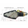 MIGACZE KIERUNKOWSKAZY 20 LED LEDOWE CZARNE 12V 0,8W HOMOLOGACJA E11