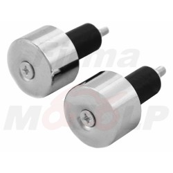 KOŃCÓWKI ZAKOŃCZENIA DO KIEROWNICY 22MM METALOWE CHROMOWANE ROZPOROWE