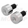 KOŃCÓWKI ZAKOŃCZENIA DO KIEROWNICY 22MM METALOWE CHROMOWANE ROZPOROWE