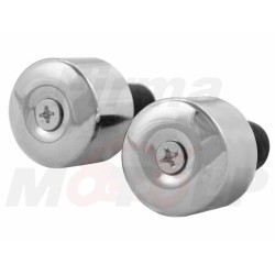 KOŃCÓWKI ZAKOŃCZENIA DO KIEROWNICY 22MM METALOWE CHROMOWANE ROZPOROWE