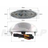 TYLNA LAMPA TYŁ UNIWERSALNA LEDOWA LED 12V 1,5 / 0,5W CHROM HOMOLOGACJA E8
