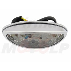 TYLNA LAMPA TYŁ UNIWERSALNA LEDOWA LED 12V 1,5 / 0,5W CHROM HOMOLOGACJA E8