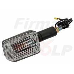 MINI MIGACZE KIERUNKOWSKAZY BIAŁY KLOSZ CZARNA OBUDOWA DŁUGIE RAMIĘ 12V 23W