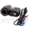 MOTOCYKLOWE GNIAZDO 2X USB ZAPALNICZKI OUT DC 5V / 3.1A - UCHWYT OTWÓR 12MM