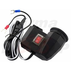 MOTOCYKLOWE GNIAZDO 2X USB ZAPALNICZKI OUT DC 5V / 3.1A - UCHWYT OTWÓR 12MM