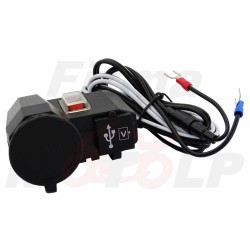 MOTOCYKLOWE GNIAZDO 2X USB ZAPALNICZKI OUT DC 5V / 3.1A - UCHWYT OTWÓR 12MM