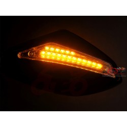 LUSTRA LUSTERKA Z LEDOWYMI KIERUNKOWSKAZAMI LED 12V DO MONTAŻU NA OWIEWKĘ OWIEWKA CZARNY POŁYSK
